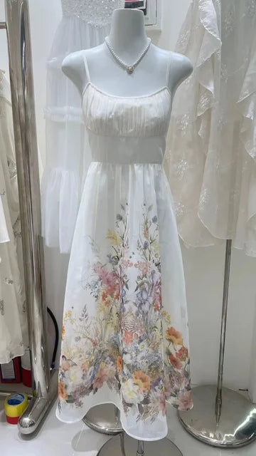 Retro Jurk met Gedrukt Bloemenpatroon voor Vrouw - StudioMarella