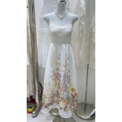 Retro Jurk met Gedrukt Bloemenpatroon voor Vrouw