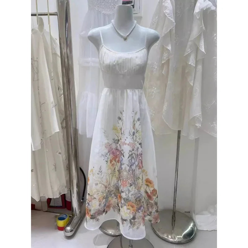Retro Jurk met Gedrukt Bloemenpatroon voor Vrouw
