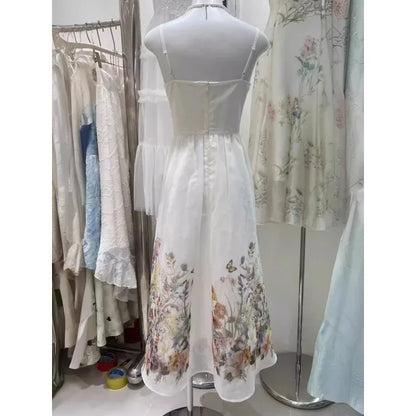 Retro Jurk met Gedrukt Bloemenpatroon voor Vrouw