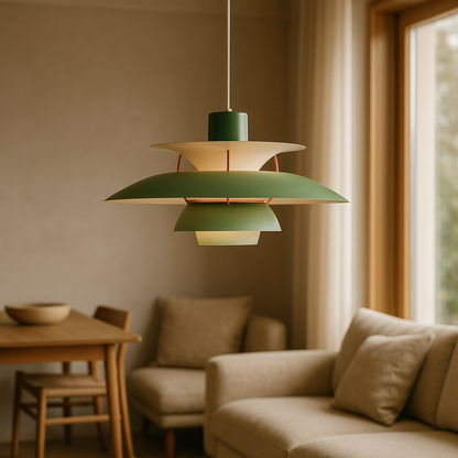 Hanglamp Metaal E27 Groen Eettafel Woonkamer Gelaagde Designlamp Scandinavische Hanglamp Sfeerverlichting Interieur