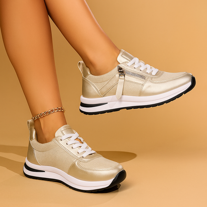 Dames Sneakers Met Rits Comfortabele Pasvorm