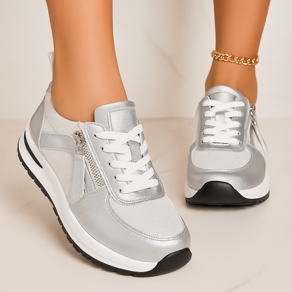 Dames Sneakers Met Rits Comfortabele Pasvorm