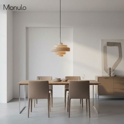 Gekleurde Glazen Hanglamp met Verstelbare Ophanging – Moderne Lichtpunt voor Eetkamer Keuken Woonkamer