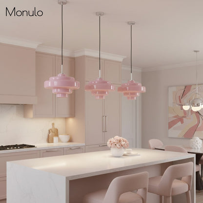 Gekleurde Glazen Hanglamp met Verstelbare Ophanging – Moderne Lichtpunt voor Eetkamer Keuken Woonkamer