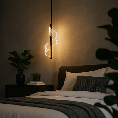 Wandlamp LED Spiraal Acryl Zwart Metaal Woonkamer Slaapkamer Gang Decoratieve Muurlamp Modern Sculpturaal