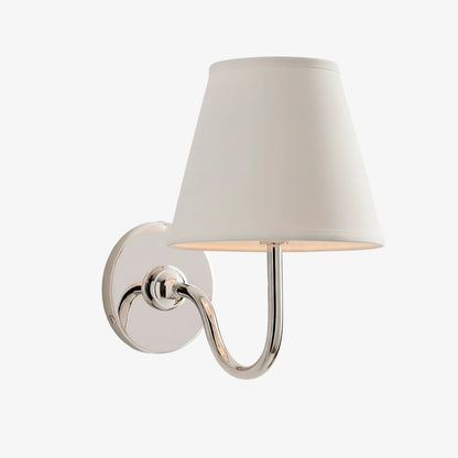 Wandlamp met Geplisseerde Stoffen Kap – Klassieke Verlichting voor Slaapkamer en Woonkamer