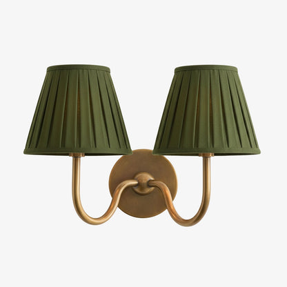 Wandlamp met Geplisseerde Stoffen Kap – Klassieke Verlichting voor Slaapkamer en Woonkamer