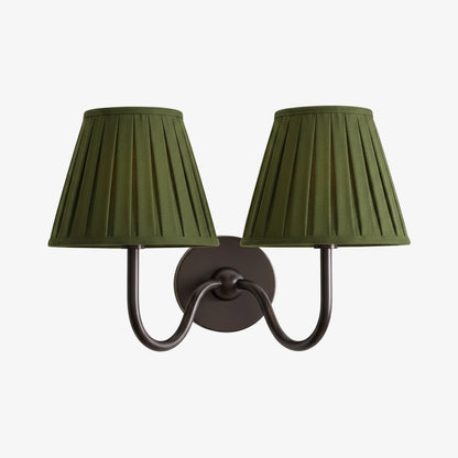 Wandlamp met Geplisseerde Stoffen Kap – Klassieke Verlichting voor Slaapkamer en Woonkamer