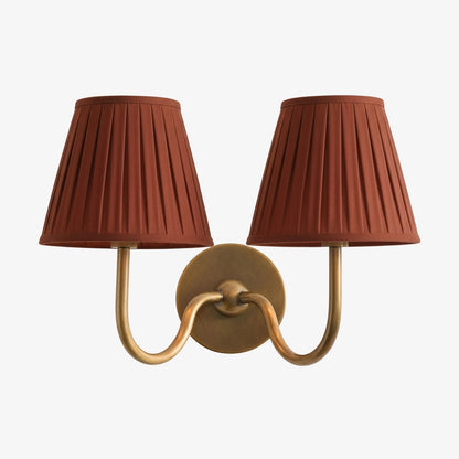 Wandlamp met Geplisseerde Stoffen Kap – Klassieke Verlichting voor Slaapkamer en Woonkamer