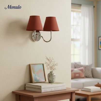 Wandlamp met Geplisseerde Stoffen Kap – Klassieke Verlichting voor Slaapkamer en Woonkamer