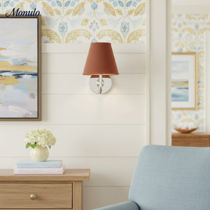 Wandlamp met Geplisseerde Stoffen Kap – Klassieke Verlichting voor Slaapkamer en Woonkamer