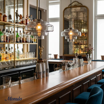 Gekleurde Glazen Hanglamp met Verstelbare Ophanging – Moderne Lichtpunt voor Eetkamer Keuken Woonkamer