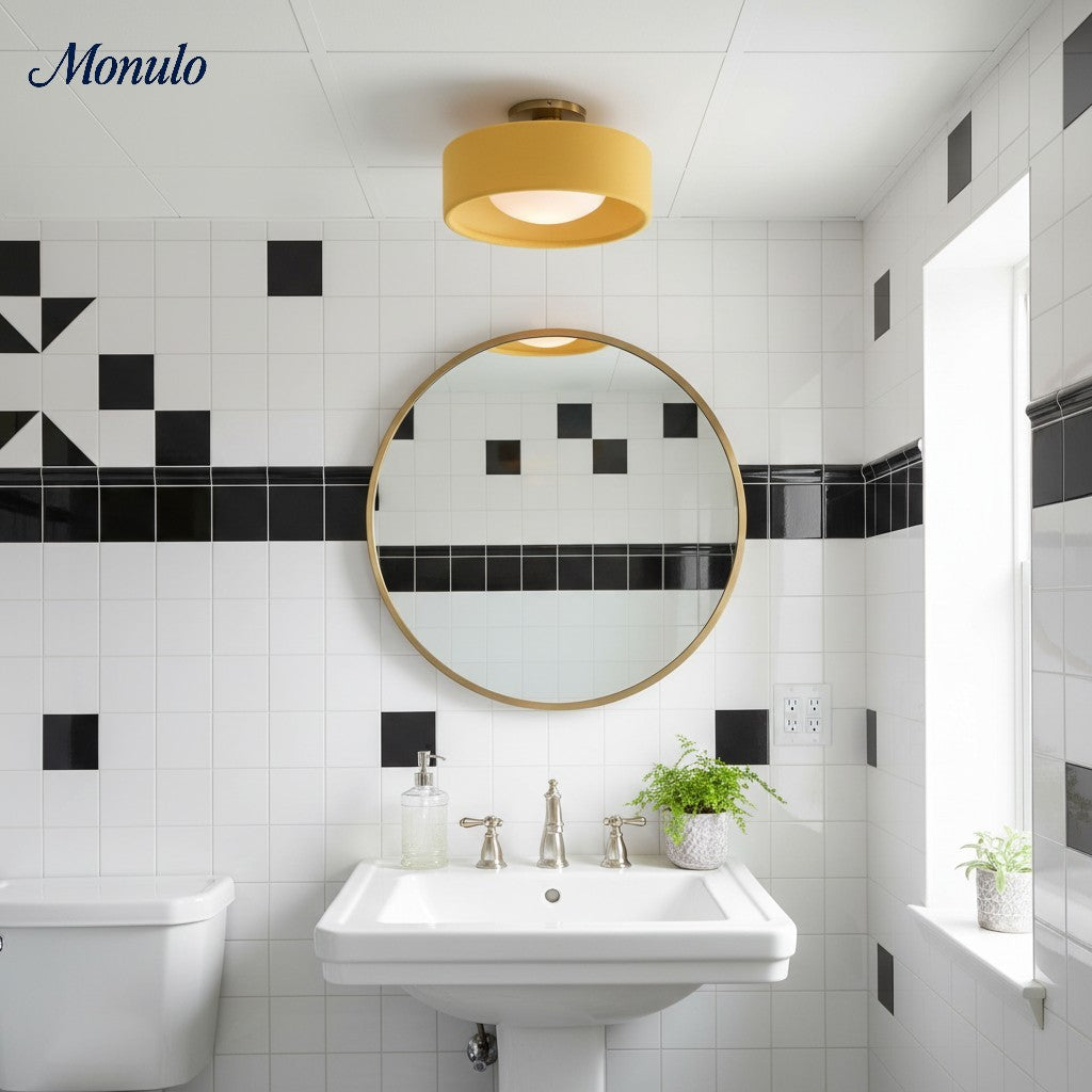 Porseleinen Plafondlamp met Strakke Montage – Moderne Lage Profiellamp Keramiek Opbouwverlichting