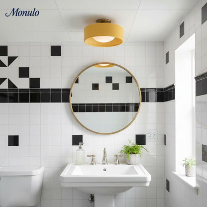 Porseleinen Plafondlamp met Strakke Montage – Moderne Lage Profiellamp Keramiek Opbouwverlichting