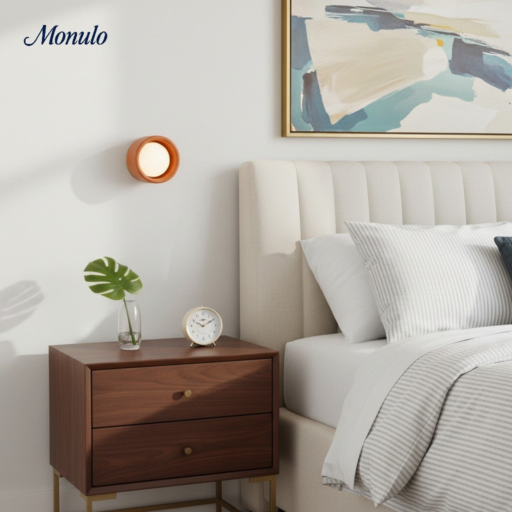 Keramische Ronde Wandlamp Wit Minimalistisch Flush Mount Verlichting voor Hal en Gang