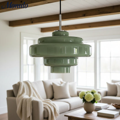Gekleurde Glazen Hanglamp met Verstelbare Ophanging – Moderne Lichtpunt voor Eetkamer Keuken Woonkamer