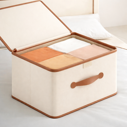Opbergdoos Opvouwbaar Oxford Stof Met Deksel Kast Slaapkamer Kleding Accessoires Speelgoed Linnengoed Organizer Handvatten