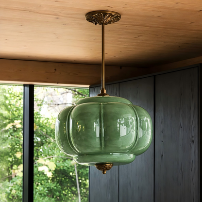 Vintage Melkglas Plafondlamp Geschulpt Rand Wit Roze Groen Blauw Helder Mat Glas Semi-Flush Hanglamp Messing Zwart Finish