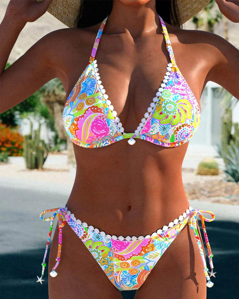 Dames Bikini Badpak Zomerse Bedrukte Set - StudioMarella