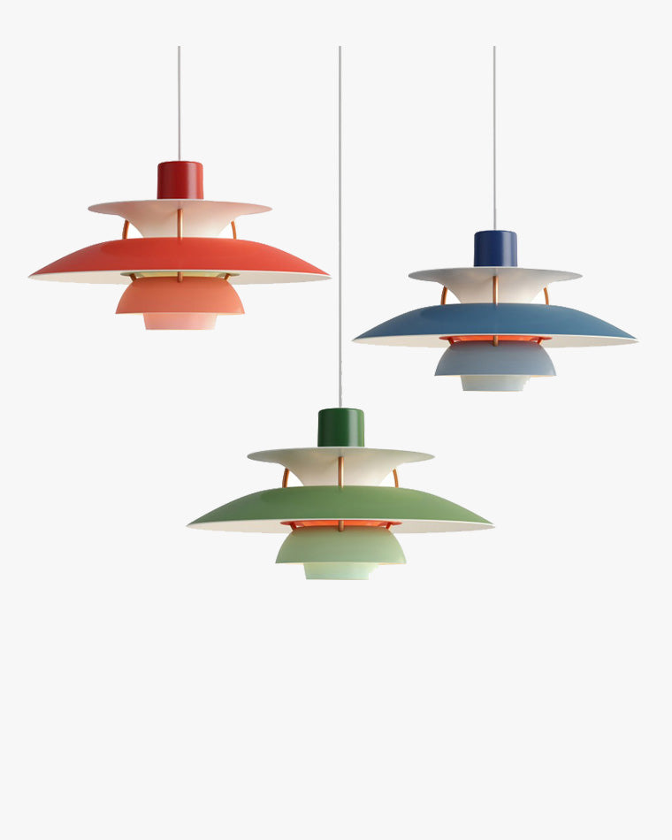 Scandinavische Hanglamp Eettafel Metaal Kleurrijk Retro Deens Design Woonkamer Keukeneiland