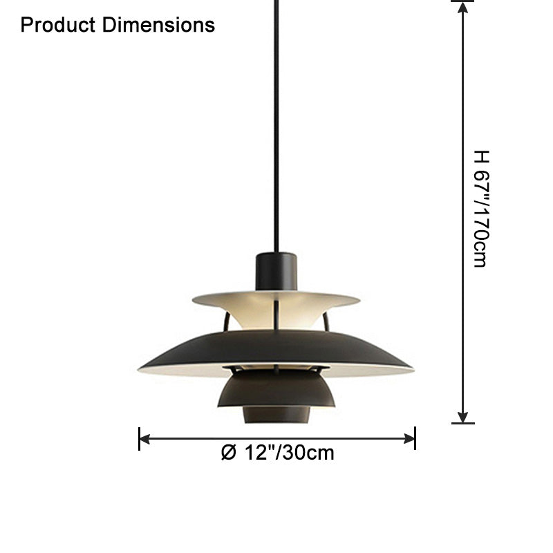 Scandinavische Hanglamp Eettafel Metaal Kleurrijk Retro Deens Design Woonkamer Keukeneiland