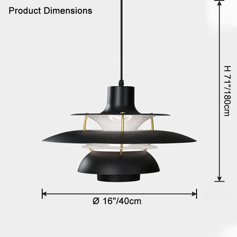 Scandinavische Hanglamp Eettafel Metaal Kleurrijk Retro Deens Design Woonkamer Keukeneiland