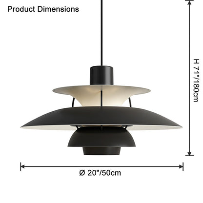 Scandinavische Hanglamp Eettafel Metaal Kleurrijk Retro Deens Design Woonkamer Keukeneiland