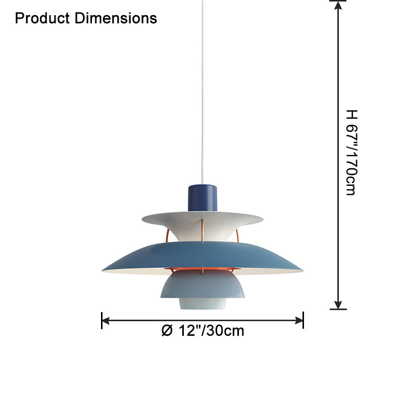 Scandinavische Hanglamp Eettafel Metaal Kleurrijk Retro Deens Design Woonkamer Keukeneiland