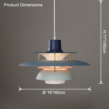 Scandinavische Hanglamp Eettafel Metaal Kleurrijk Retro Deens Design Woonkamer Keukeneiland