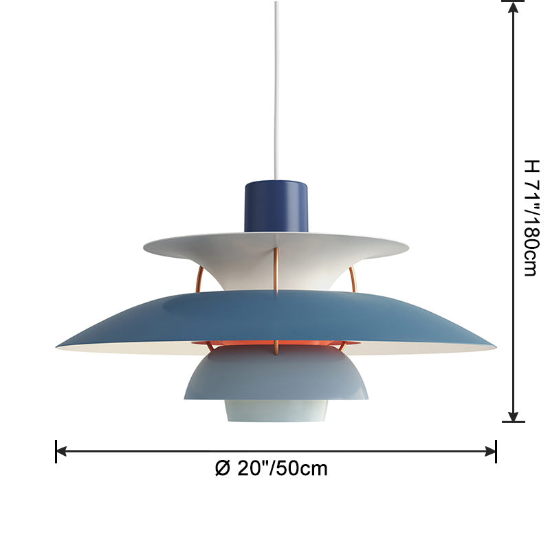 Scandinavische Hanglamp Eettafel Metaal Kleurrijk Retro Deens Design Woonkamer Keukeneiland