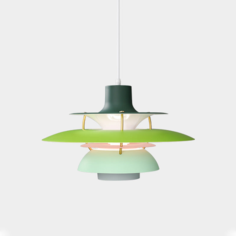 Scandinavische Hanglamp Eettafel Metaal Kleurrijk Retro Deens Design Woonkamer Keukeneiland