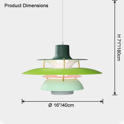 Scandinavische Hanglamp Eettafel Metaal Kleurrijk Retro Deens Design Woonkamer Keukeneiland