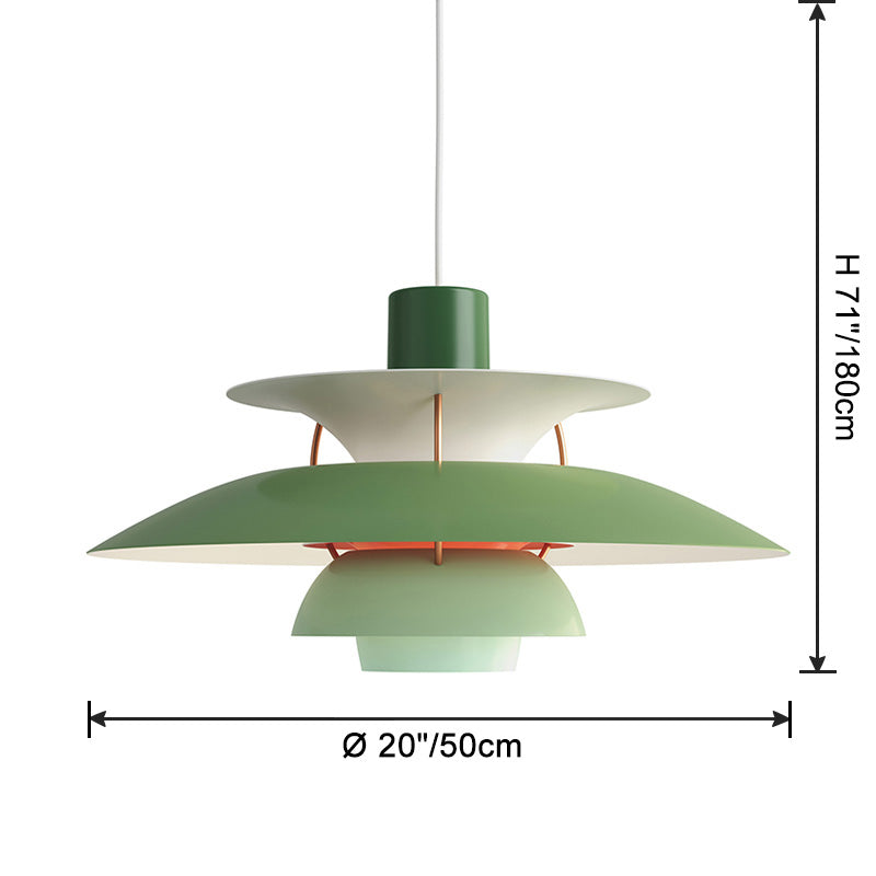 Scandinavische Hanglamp Eettafel Metaal Kleurrijk Retro Deens Design Woonkamer Keukeneiland