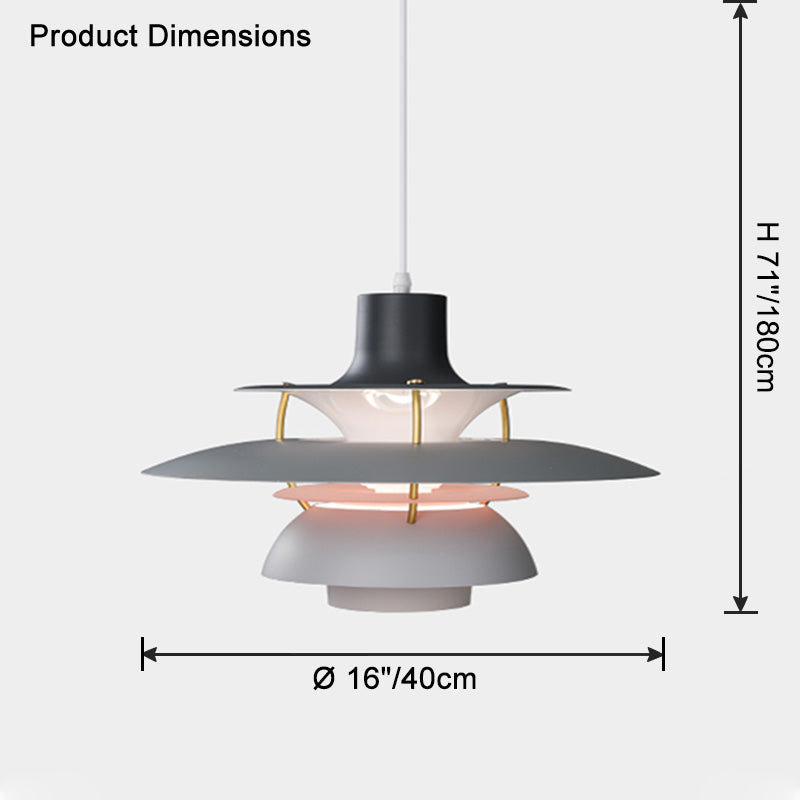 Scandinavische Hanglamp Eettafel Metaal Kleurrijk Retro Deens Design Woonkamer Keukeneiland