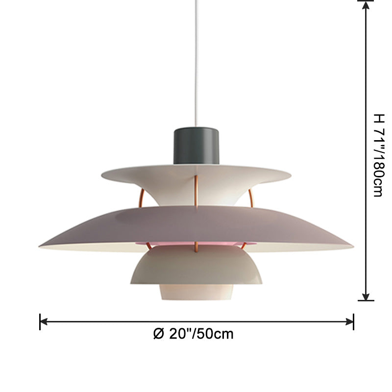 Scandinavische Hanglamp Eettafel Metaal Kleurrijk Retro Deens Design Woonkamer Keukeneiland