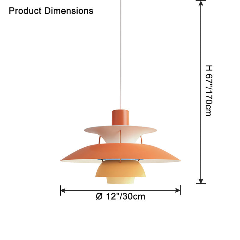 Scandinavische Hanglamp Eettafel Metaal Kleurrijk Retro Deens Design Woonkamer Keukeneiland