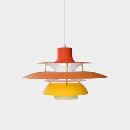 Scandinavische Hanglamp Eettafel Metaal Kleurrijk Retro Deens Design Woonkamer Keukeneiland