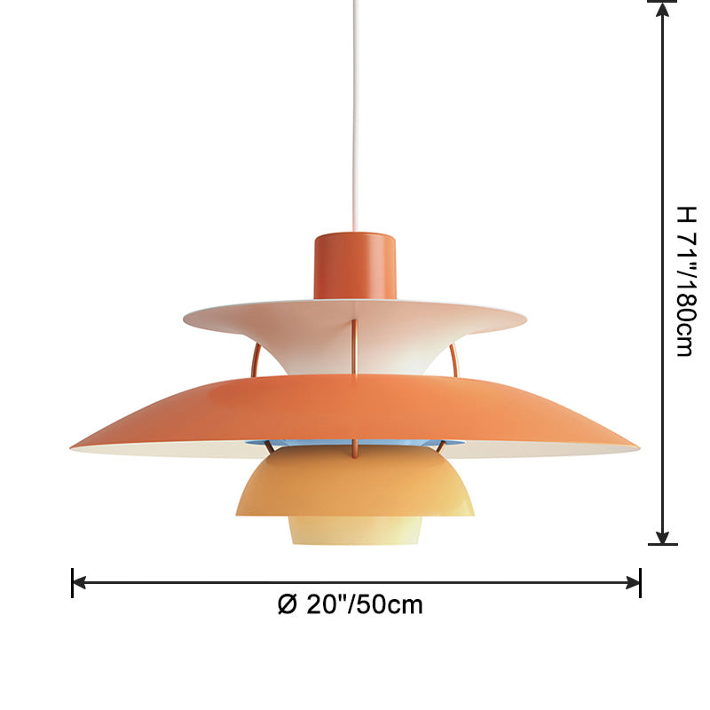Scandinavische Hanglamp Eettafel Metaal Kleurrijk Retro Deens Design Woonkamer Keukeneiland