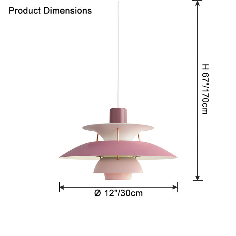 Scandinavische Hanglamp Eettafel Metaal Kleurrijk Retro Deens Design Woonkamer Keukeneiland
