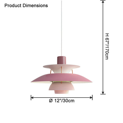 Scandinavische Hanglamp Eettafel Metaal Kleurrijk Retro Deens Design Woonkamer Keukeneiland
