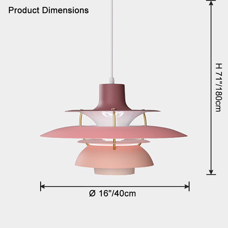 Scandinavische Hanglamp Eettafel Metaal Kleurrijk Retro Deens Design Woonkamer Keukeneiland