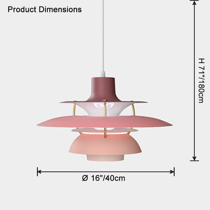 Scandinavische Hanglamp Eettafel Metaal Kleurrijk Retro Deens Design Woonkamer Keukeneiland