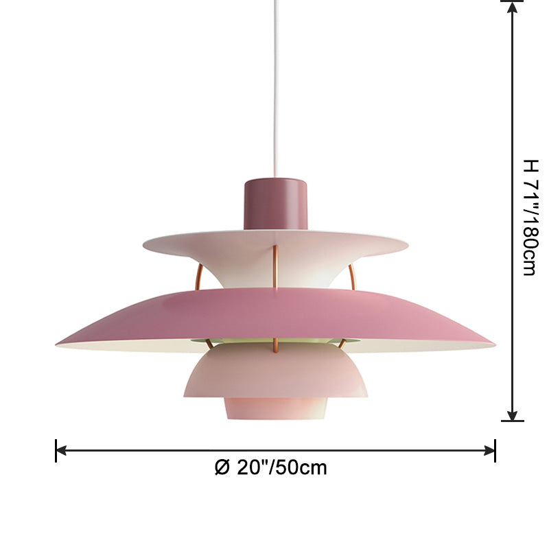 Scandinavische Hanglamp Eettafel Metaal Kleurrijk Retro Deens Design Woonkamer Keukeneiland