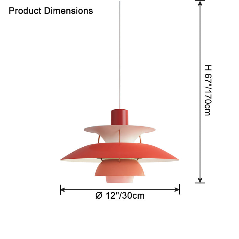 Scandinavische Hanglamp Eettafel Metaal Kleurrijk Retro Deens Design Woonkamer Keukeneiland