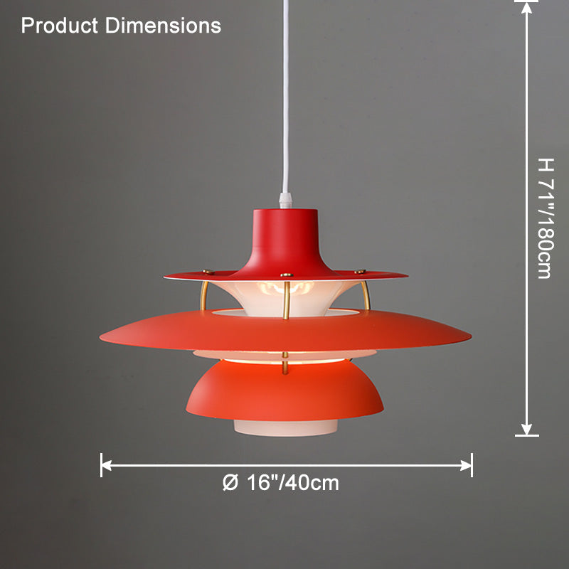 Scandinavische Hanglamp Eettafel Metaal Kleurrijk Retro Deens Design Woonkamer Keukeneiland