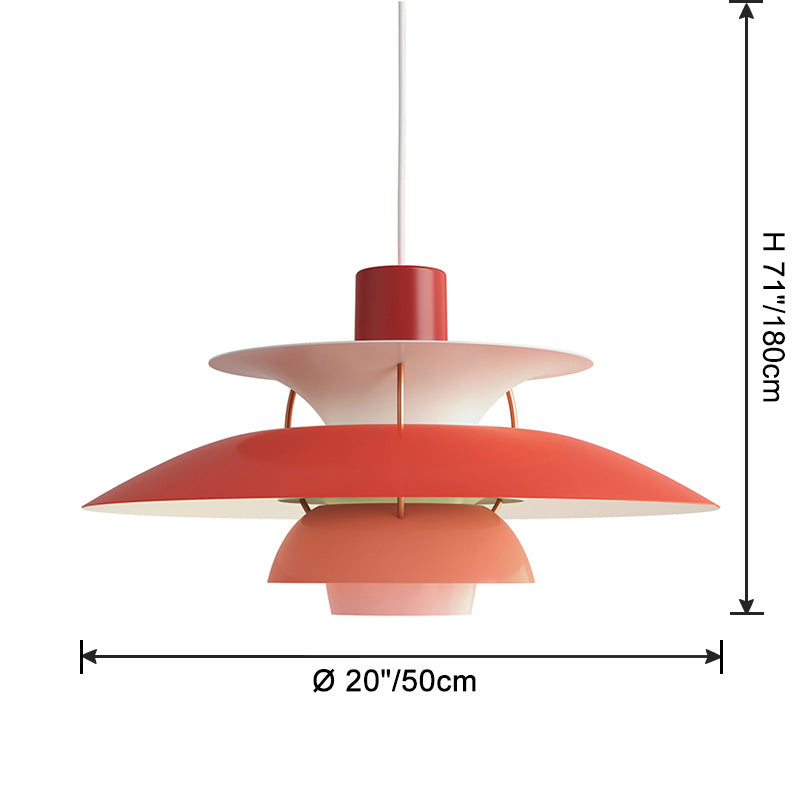 Scandinavische Hanglamp Eettafel Metaal Kleurrijk Retro Deens Design Woonkamer Keukeneiland