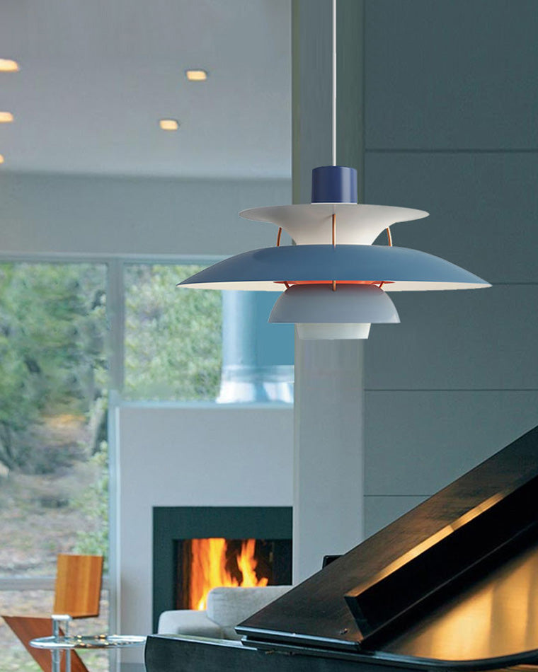 Scandinavische Hanglamp Eettafel Metaal Kleurrijk Retro Deens Design Woonkamer Keukeneiland