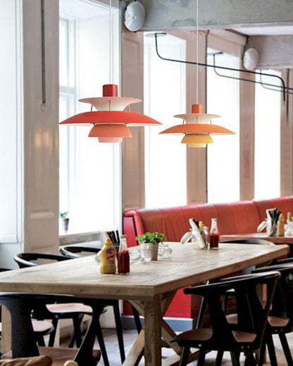 Scandinavische Hanglamp Eettafel Metaal Kleurrijk Retro Deens Design Woonkamer Keukeneiland