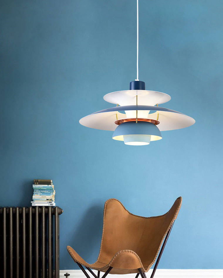 Scandinavische Hanglamp Eettafel Metaal Kleurrijk Retro Deens Design Woonkamer Keukeneiland